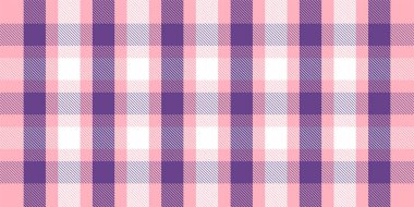 Gingham desenli geçmiş. Retro masa örtüsü dokusu. Soyut renk Scott deseniyle dolu. Pastel Gingham kumaş üzerindeki parmak izi için kusursuz bir arkaplan. Vektör sanatı