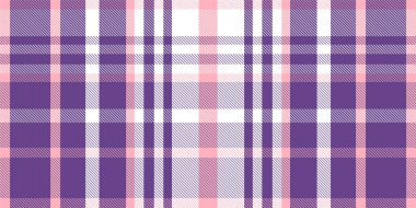 Gingham desenli geçmiş. Retro masa örtüsü dokusu. Soyut renk Scott deseniyle dolu. Pastel Gingham kumaş üzerindeki parmak izi için kusursuz bir arkaplan. Vektör sanatı