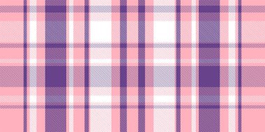 Gingham desenli geçmiş. Retro masa örtüsü dokusu. Soyut renk Scott deseniyle dolu. Pastel Gingham kumaş üzerindeki parmak izi için kusursuz bir arkaplan. Vektör sanatı