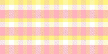 Gingham desenli geçmiş. Retro masa örtüsü dokusu. Soyut renk Scott deseniyle dolu. Pastel Gingham kumaş üzerindeki parmak izi için kusursuz bir arkaplan. Vektör sanatı