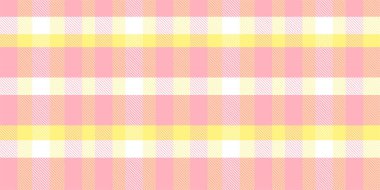 Gingham desenli geçmiş. Retro masa örtüsü dokusu. Soyut renk Scott deseniyle dolu. Pastel Gingham kumaş üzerindeki parmak izi için kusursuz bir arkaplan. Vektör sanatı