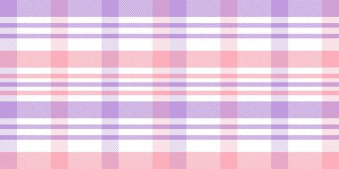 Gingham desenli geçmiş. Retro masa örtüsü dokusu. Soyut renk Scott deseniyle dolu. Pastel Gingham kumaş üzerindeki parmak izi için kusursuz bir arkaplan. Vektör sanatı