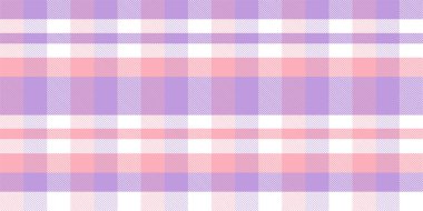 Gingham desenli geçmiş. Retro masa örtüsü dokusu. Soyut renk Scott deseniyle dolu. Pastel Gingham kumaş üzerindeki parmak izi için kusursuz bir arkaplan. Vektör sanatı