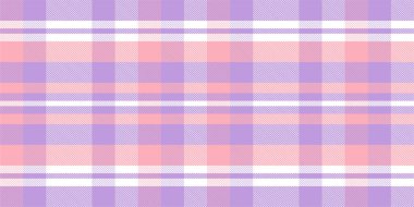 Gingham desenli geçmiş. Retro masa örtüsü dokusu. Soyut renk Scott deseniyle dolu. Pastel Gingham kumaş üzerindeki parmak izi için kusursuz bir arkaplan. Vektör sanatı