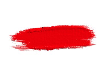 Fırça fırçası renginde. Resim çizimi kırmızı fırça beyaz arkaplanda izole