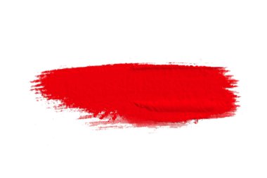 Fırça fırçası renginde. Resim çizimi kırmızı fırça beyaz arkaplanda izole