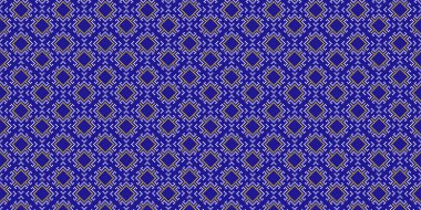 Çapraz dikiş. Etnik kalıplar kusursuz. Giysi, kumaş, batik, örgü, nakış, Ikkat, Geometrik pikseller için tasarım. Geleneksel Tasarım