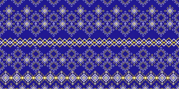 stock image Cross Stitch. Ethnic patterns seamless. Design for Clothing, fabric, batik, Knitwear, Embroidery, Ikkat, Geometric Pixel pattern. Traditional Design