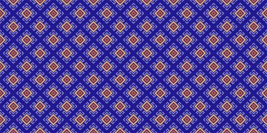 Çapraz dikiş. Etnik kalıplar kusursuz. Giysi, kumaş, batik, örgü, nakış, Ikkat, Geometrik pikseller için tasarım. Kumaş üzerindeki baskı için geleneksel tasarım kusursuz arkaplan. Vektör sanatı