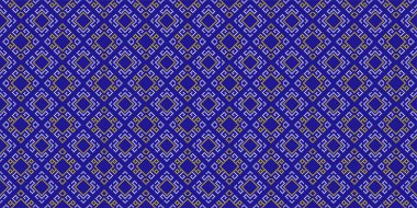 Çapraz dikiş. Etnik kalıplar kusursuz. Giysi, kumaş, batik, örgü, nakış, Ikkat, Geometrik pikseller için tasarım. Kumaş üzerindeki baskı için geleneksel tasarım kusursuz arkaplan. Vektör sanatı