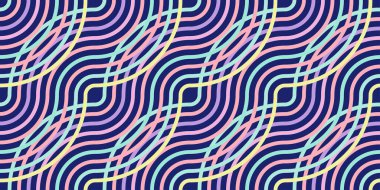 El çizgileri, doku. Soyut çizgi sanatı kusursuz arkaplan vektörü. Duvar sanatı, duvar kağıdı, kapak resmi, basılabilir resim için çizgi tasarımı. Vektör illüstrasyonu.