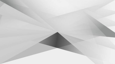 Soyut çokgen arkaplanı. Geometrik şekilli arka planda siyah beyaz gri renk. Sunum için gradyan gölge grungy tasarım şablonu.