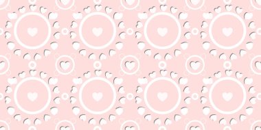 White Heart Seamless Pattern on color Background. Love romantic theme. Pattern hearts with Love for Valentine's Day. Valentines day background. Vector abstract texture with small hearts clipart