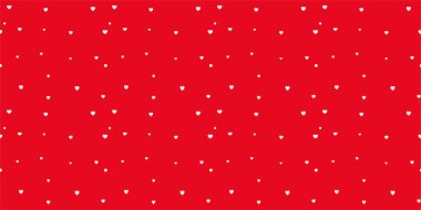 Beyaz Kalp Renk Arkaplanı 'nda Kusursuz Kalıp. Romantik temaya bayılırım. Sevgililer Günü için aşkla desenli kalpler. Sevgililer Günü geçmişi. Küçük kalpli soyut vektör dokusu