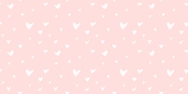 Beyaz Kalp Renk Arkaplanı 'nda Kusursuz Kalıp. Romantik temaya bayılırım. Sevgililer Günü için aşkla desenli kalpler. Sevgililer Günü geçmişi. Küçük kalpli soyut vektör dokusu