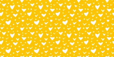 Beyaz Kalp Renk Arkaplanı 'nda Kusursuz Kalıp. Romantik temaya bayılırım. Sevgililer Günü için aşkla desenli kalpler. Sevgililer Günü geçmişi. Küçük kalpli soyut vektör dokusu.