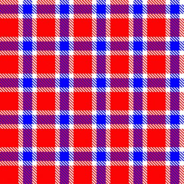 Gingham desenli geçmiş. Retro masa örtüsü dokusu. Soyut renk Scott deseniyle dolu. Pastel Gingham kumaş üzerindeki parmak izi için kusursuz bir arkaplan. Vektör sanatı