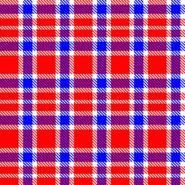 Gingham desenli geçmiş. Retro masa örtüsü dokusu. Soyut renk Scott deseniyle dolu. Pastel Gingham kumaş üzerindeki parmak izi için kusursuz bir arkaplan. Vektör sanatı