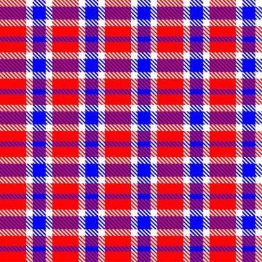 Gingham desenli geçmiş. Retro masa örtüsü dokusu. Soyut renk Scott deseniyle dolu. Pastel Gingham kumaş üzerindeki parmak izi için kusursuz bir arkaplan. Vektör sanatı