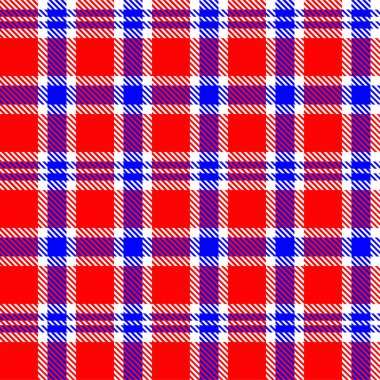 Gingham desenli geçmiş. Retro masa örtüsü dokusu. Soyut renk Scott deseniyle dolu. Pastel Gingham kumaş üzerindeki parmak izi için kusursuz bir arkaplan. Vektör sanatı