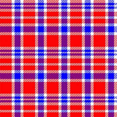 Gingham desenli geçmiş. Retro masa örtüsü dokusu. Soyut renk Scott deseniyle dolu. Pastel Gingham kumaş üzerindeki parmak izi için kusursuz bir arkaplan. Vektör sanatı