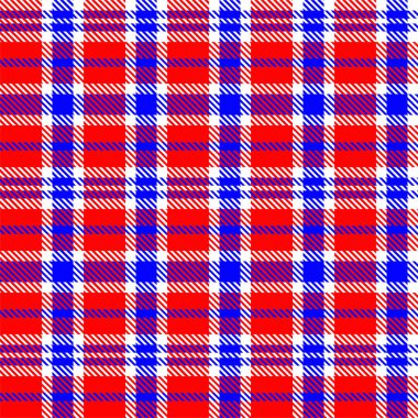 Gingham desenli geçmiş. Retro masa örtüsü dokusu. Soyut renk Scott deseniyle dolu. Pastel Gingham kumaş üzerindeki parmak izi için kusursuz bir arkaplan. Vektör sanatı