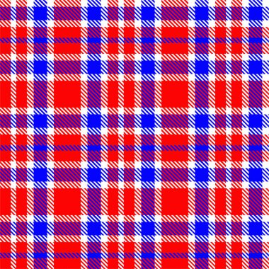 Gingham desenli geçmiş. Retro masa örtüsü dokusu. Soyut renk Scott deseniyle dolu. Pastel Gingham kumaş üzerindeki parmak izi için kusursuz bir arkaplan. Vektör sanatı