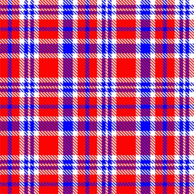 Gingham desenli geçmiş. Retro masa örtüsü dokusu. Soyut renk Scott deseniyle dolu. Pastel Gingham kumaş üzerindeki parmak izi için kusursuz bir arkaplan. Vektör sanatı