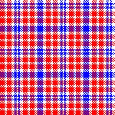 Gingham desenli geçmiş. Retro masa örtüsü dokusu. Soyut renk Scott deseniyle dolu. Pastel Gingham kumaş üzerindeki parmak izi için kusursuz bir arkaplan. Vektör sanatı