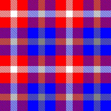 Gingham desenli geçmiş. Retro masa örtüsü dokusu. Soyut renk Scott deseniyle dolu. Pastel Gingham kumaş üzerindeki parmak izi için kusursuz bir arkaplan. Vektör sanatı