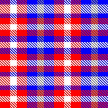 Gingham desenli geçmiş. Retro masa örtüsü dokusu. Soyut renk Scott deseniyle dolu. Pastel Gingham kumaş üzerindeki parmak izi için kusursuz bir arkaplan. Vektör sanatı