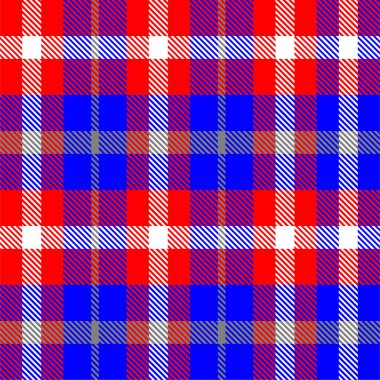 Gingham desenli geçmiş. Retro masa örtüsü dokusu. Soyut renk Scott deseniyle dolu. Pastel Gingham kumaş üzerindeki parmak izi için kusursuz bir arkaplan. Vektör sanatı