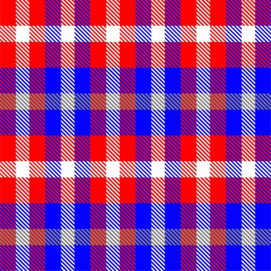 Gingham desenli geçmiş. Retro masa örtüsü dokusu. Soyut renk Scott deseniyle dolu. Pastel Gingham kumaş üzerindeki parmak izi için kusursuz bir arkaplan. Vektör sanatı