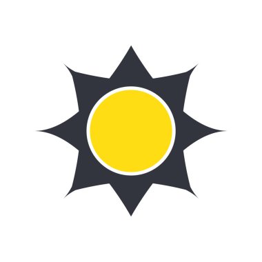 güneş ilüstrasyon logo vektör şablonu
