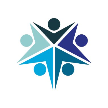 Topluluk Logosu Vektör Şablonu Simgesi