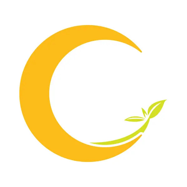Ay ilüstrasyon logo vektör şablonu