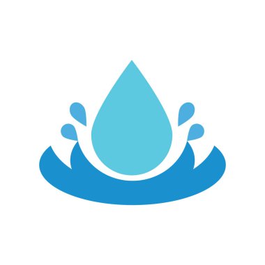 Su Damlası Logo Vektör Şablonu Simgesi Simgesi