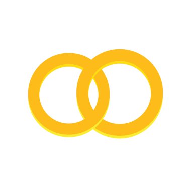 Yüzük Logo Vektör Şablonu Simgesiyle Evlen