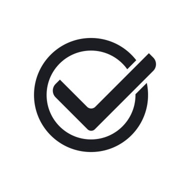 Logo Vektörü Simgesi Şablonu Illustraton 'u Kontrol Et