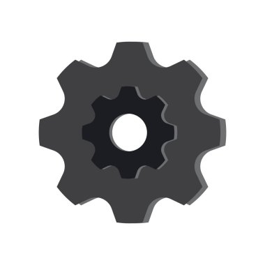 Dişli Logosu Simgesi Vektör Şablonu İllüstrasyonu