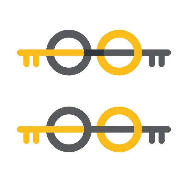 Anahtar Logosu Simgesi Vektör Şablonu İllüstrasyonu