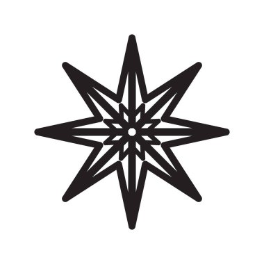 Kar Logosu Vektörü Simge Şablonu İllüstrasyonu