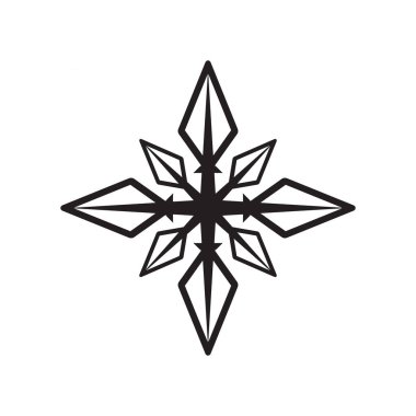 Kar Logosu Vektörü Simge Şablonu İllüstrasyonu