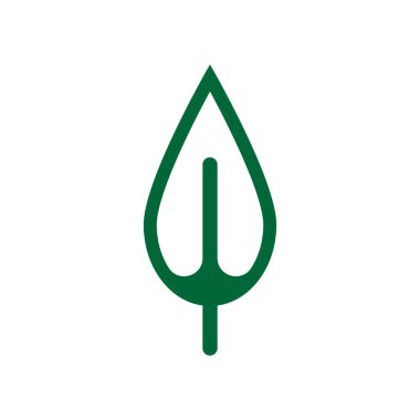 Vejetaryen Logo Vektörü Simge Şablonu İllüstrasyonu