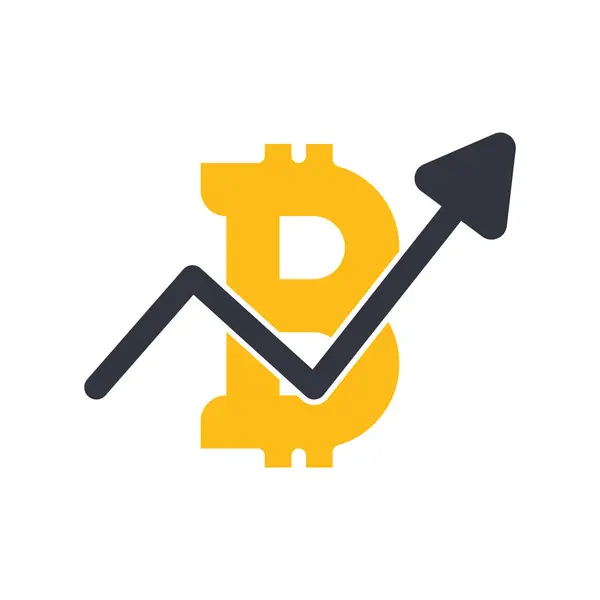Bitcoin Logo Vektörü Simge Şablonu İllüstrasyonu