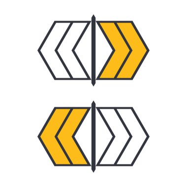 Ok Logo Vektörü Simge Şablonu İllüstrasyonu