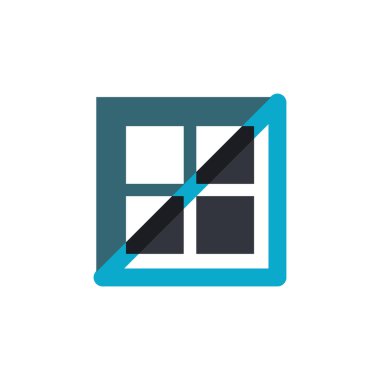 Pencere Logo Vektörü Simge Şablonu İllüstrasyonu
