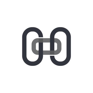 Zincir Logo Vektörü Simge Şablonu İllüstrasyonu