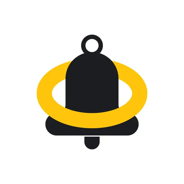 Çan simgesi şablon vektör illüstrasyon tasarımı