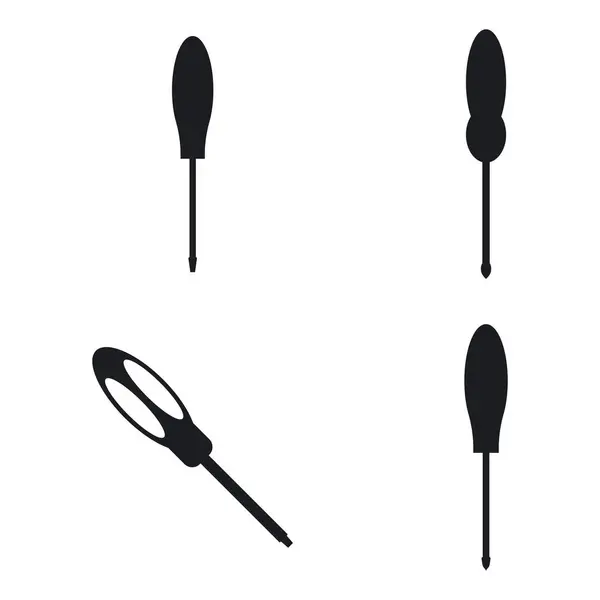 Tornavida Logo Vektörü Simge Şablonu İllüstrasyonu